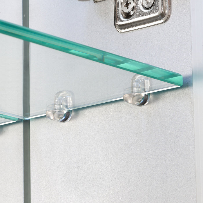 Armoire à pharmacie Stapik avec miroir - argentée