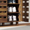 HOMCOM Shoe Cabinet, Shoe Storage Cabinet for 20 Pair of Shoes, Brown