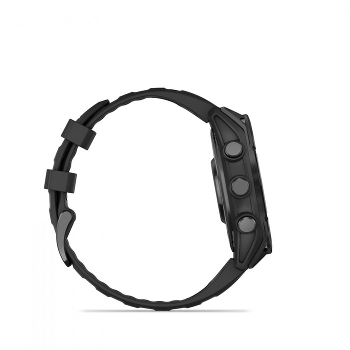  Slate Gray With Black Silicone Band