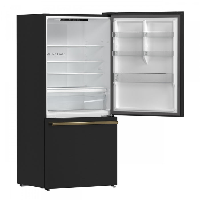 Refrigerateur Milano Espresso de 31 po avec congelateur inferieur, noir, 17,2 pi³ – FFFFD1785-31BLK