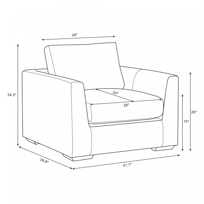 Fauteuil d’appoint contemporain Cleo en tissu creme