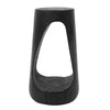 Brio 26.57" Rustic Tree-Stump MGO Accent Table, Unique Wood Grain Indoor Side Table, Black | Table d'appoint style souche Brio 26,57 pouces MGO, table laterale interieure grain de bois unique, noir