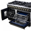 Forno Capriasca 48" French Door Dual Fuel Range, Black, 6.58 cu. ft. - FFSGS6387-48BLK | Cuisiniere a double combustible Capriasca 48 po, noire, 6.58 pi³ – FFSGS6387-48BLK