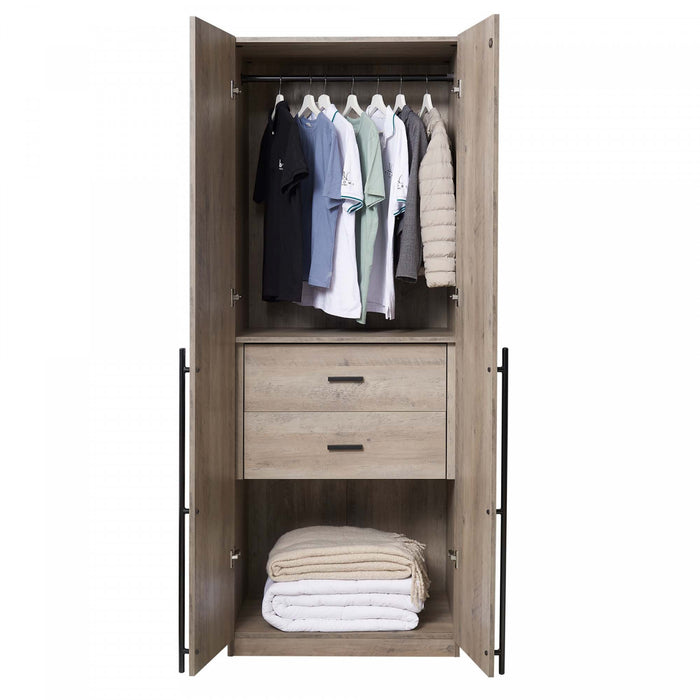 Armoire moderne Lee 32\" en gris rustique