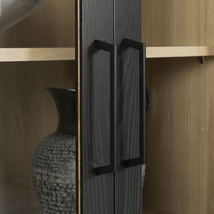 Arum Buffet contemporain pour salle à manger 3 portes avec portes Chêne noir et Frêne naturel, de Meubles South Shore