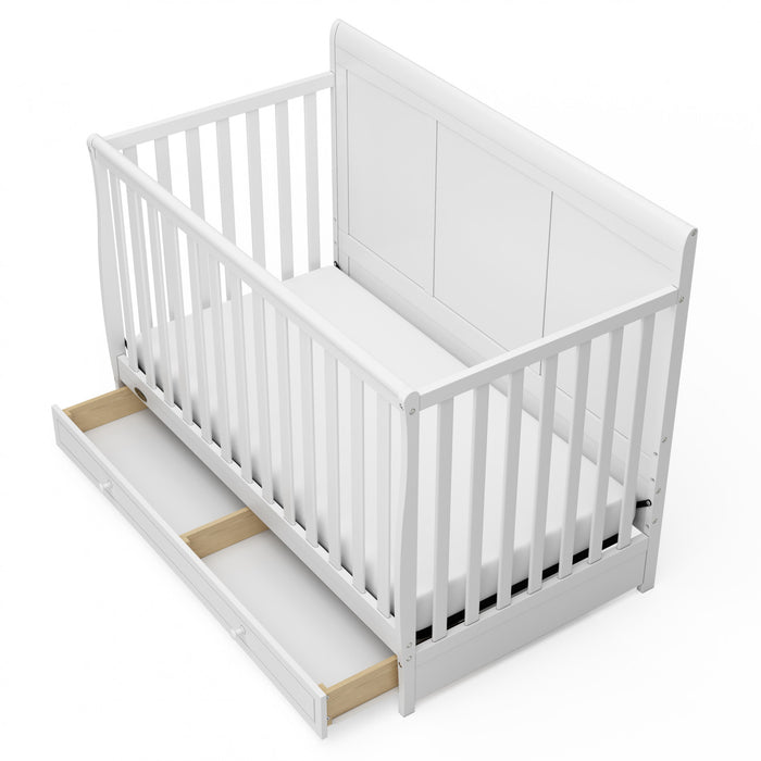 Graco Asheville Lit de bebe convertible 4-en-1 avec tiroir - Blanc