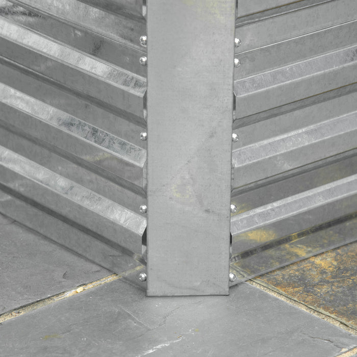 Outsunny Jardiniere Surelevee En Metal Avec Tiges Renforcees, Argente