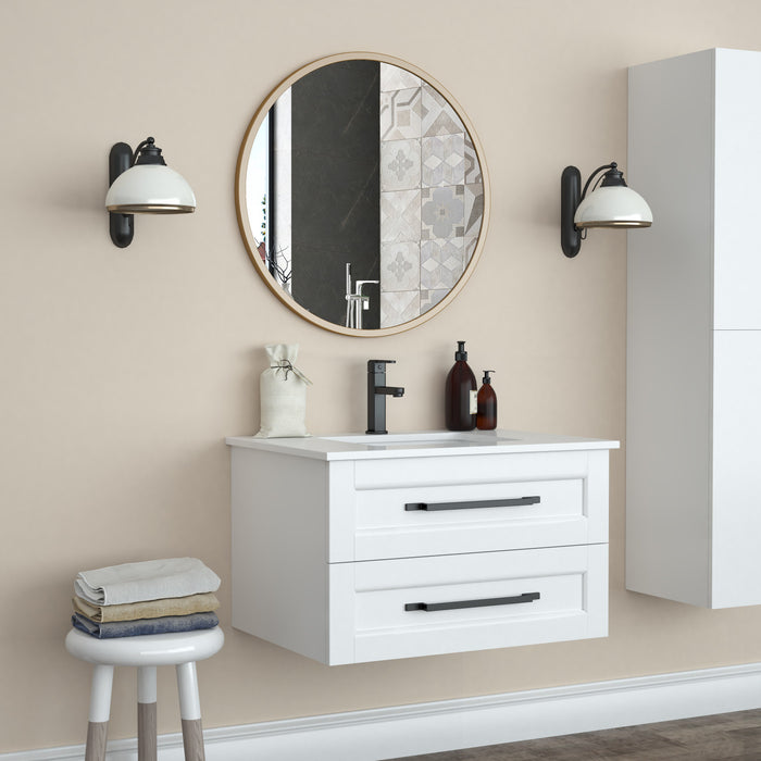 Joinery Miroir Rond Encadre de 28 Pouces Dore