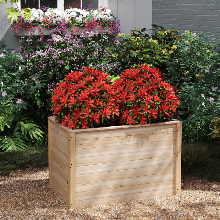 Costway 1 Pcs Boite De Planteur Elevee Avec Base Ouverte Pour Legumes Profondement Enracines