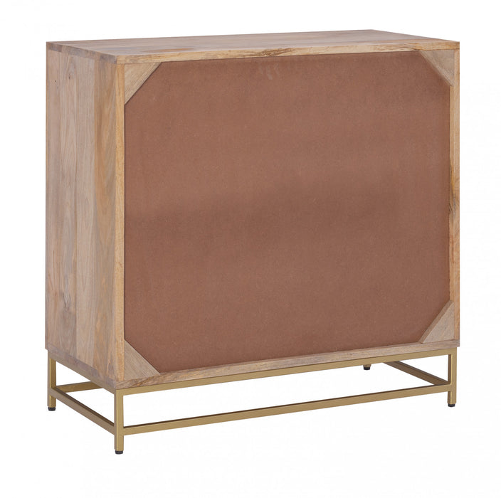 Armoire décorative Janie en rotin à 3 tiroirs - naturelle