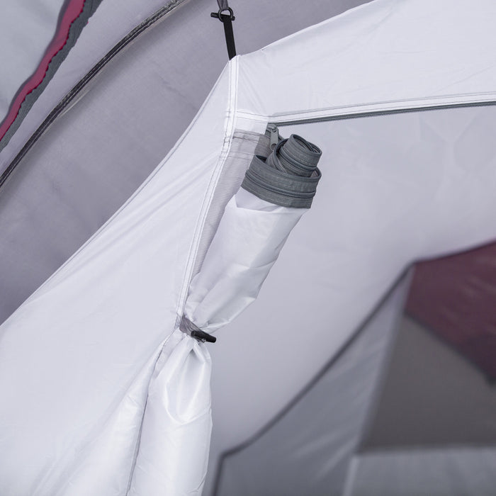 Outsunny Tente Dome De Camping Avec Portes A Fermeture Eclair Sac