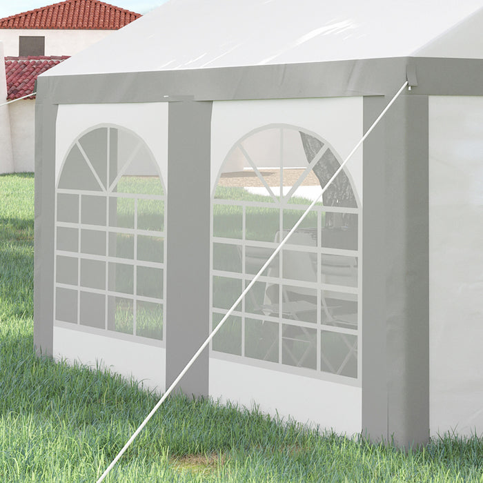 Outsunny Tente De Fete 13 X 13 Pieds Avec Cotes, 4 Fenetres Et 2 Portes