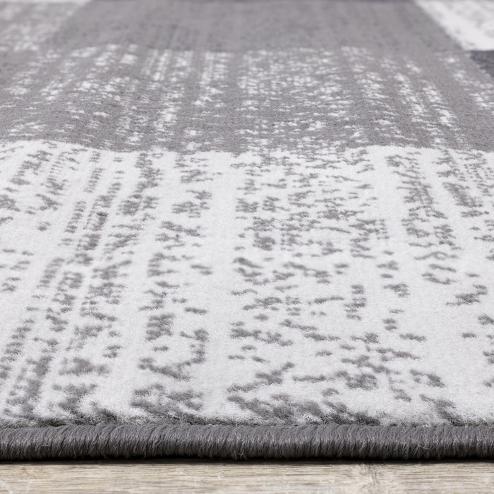 Carpette Florence à motif blocs vieillis pour l'intérieur - 4 pi 7 po x 6 pi 7 po