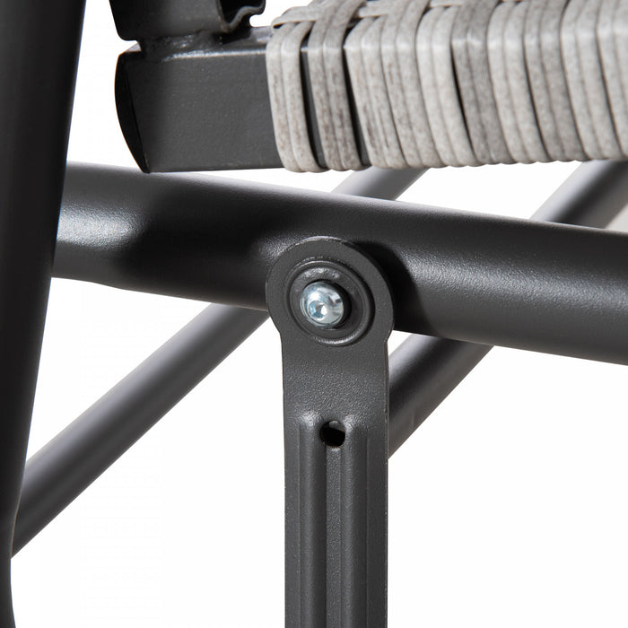 Banc De Balancement Exterieur En Osier Pour 2 Personnes Outsunny, Gris Mixte