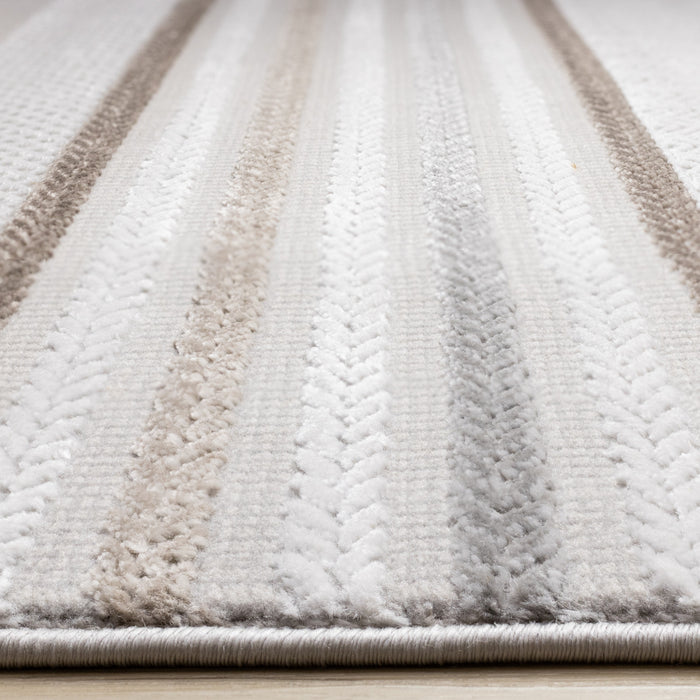 Carpette London à rayures pour l'intérieur - 5 pi 3 po x 7 pi 7 po