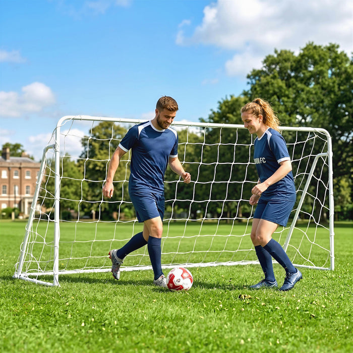 But de football Soozier, 240 x 152 cm, filet portable d'entrainement avec cadre en acier