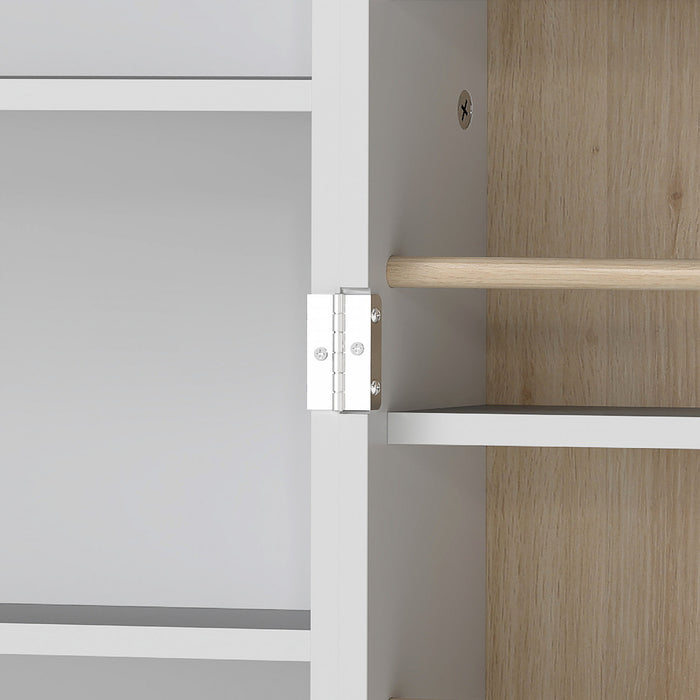 HOMCOM Armoire de cuisine 47\" avec 12 etageres