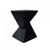 Zane 18" MGO Geometric Twisted Accent Table, Unique Wood Grain Indoor Side Table, Black | Table d'appoint geometrique torsadee Zane 18 pouces MGO, table laterale interieure a grain de bois, noir