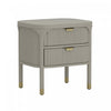 Park Contemporary 24" Solid Wood Nightstand in Gray (2-Drawer) | Table de nuit contemporaine Park 24" en bois massif gris (2 tiroirs)