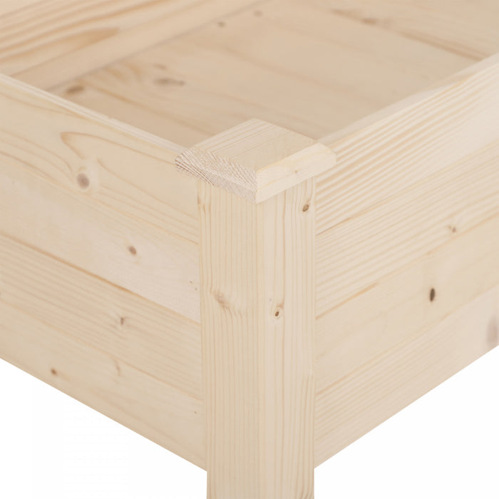 Outsunny Jardiniere Sur Pieds Potager Dim. 122l X 56l X 76h Cm Inserts D\u0092irrigation + Feutre De Drainage Inclus Bois Massif Sapin