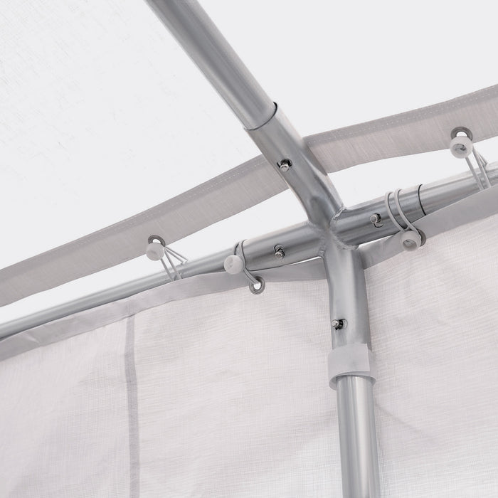 Tente De Fete Tube En Acier Galvanise 600x400x280cm Tente Reception Mariage Chapiteau Blanc 05