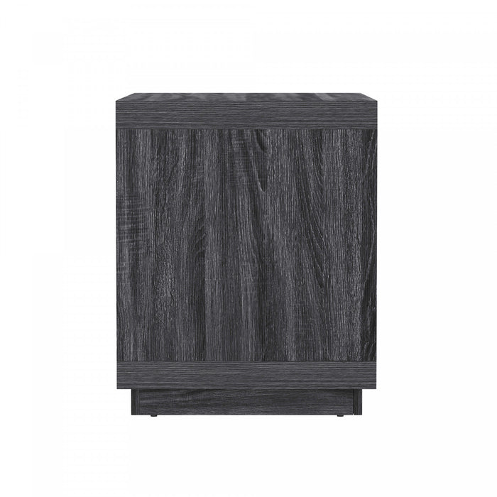 Table de nuit contemporaine Navis 32\" en gris charbon (1 tiroir)