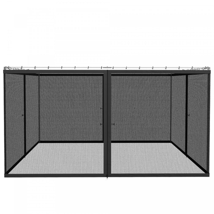 Outsunny Murs D'ecran De Moustiquaire De Remplacement De Gazebo 10' X 13'