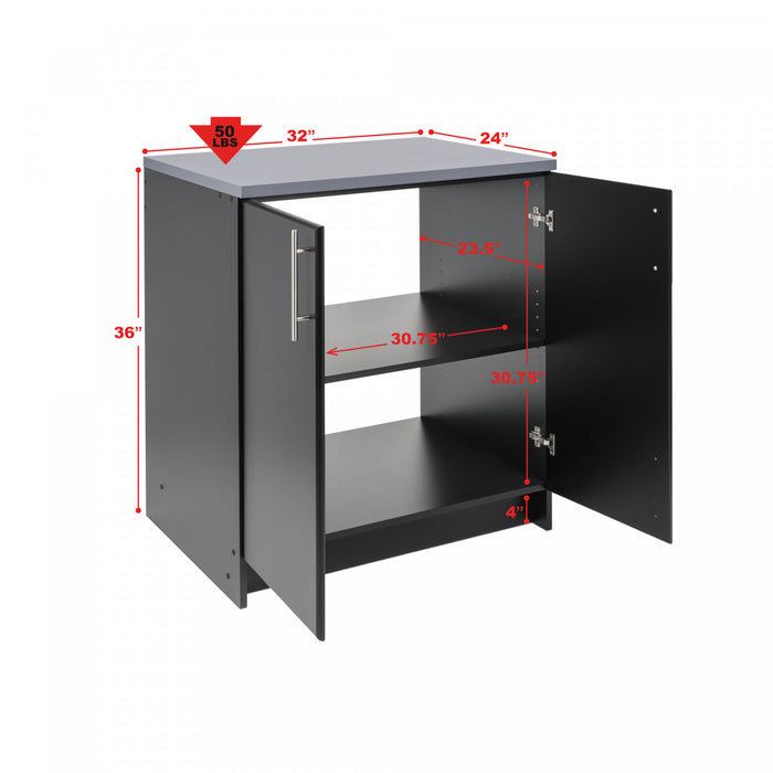 Armoire de plancher Elite de 32 po - noire