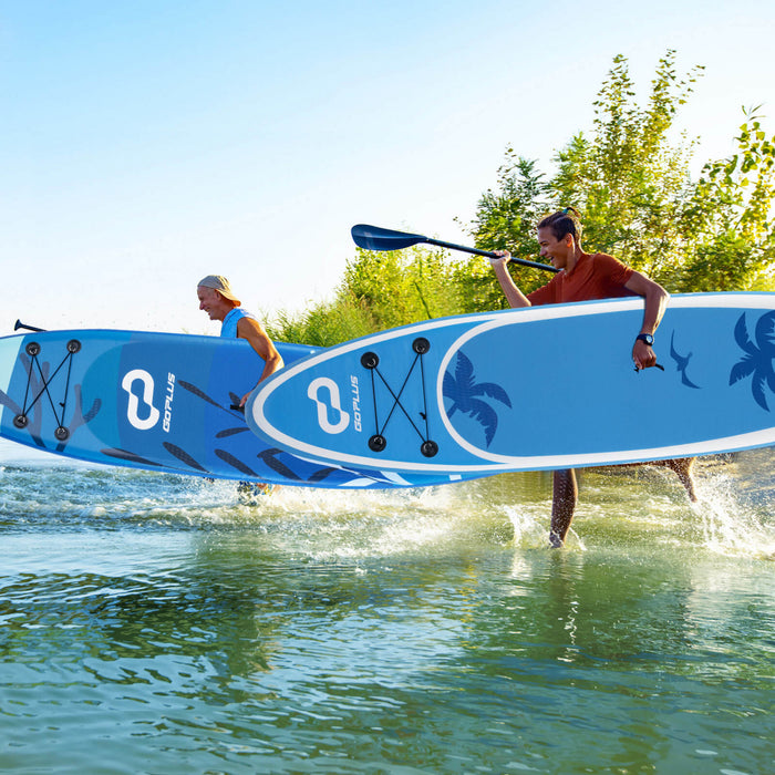 Petite Planche Gonflable De Sup Goplus, Planche De Pagaie Portable Avec Des Anneaux 5d