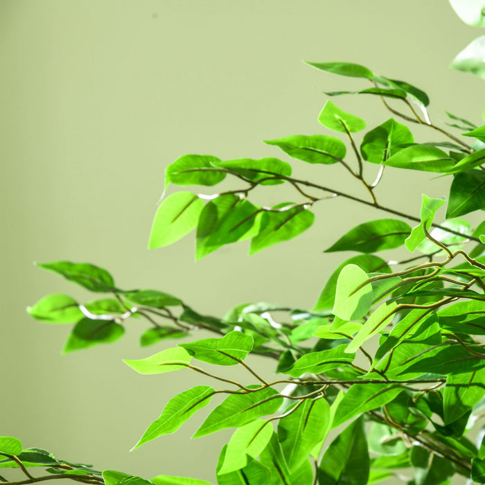 HOMCOM Ficus Artificiel 6pi, Plante Decorative Fausse pour Decoration