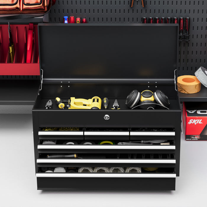 Homcom Boite A Outils En Metal A 6 Tiroirs De 24 Po Avec Boitier Superieur