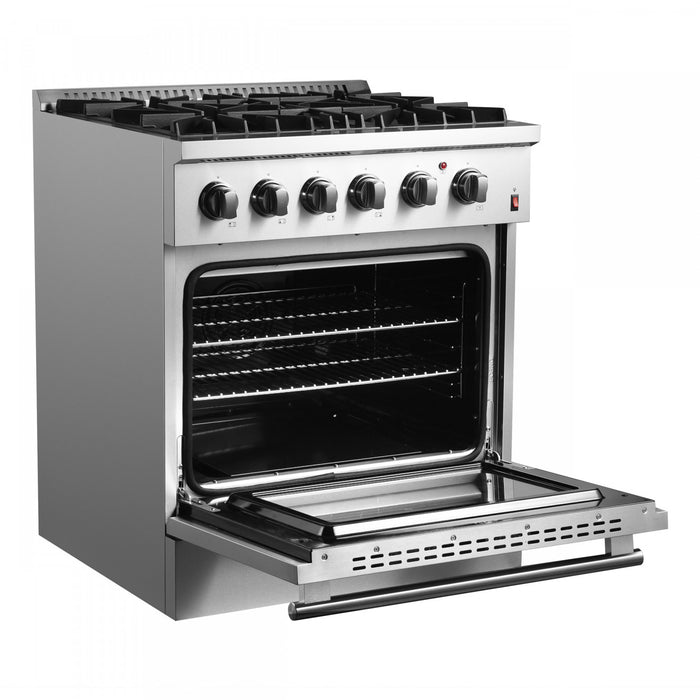 Cuisiniere a double combustible Marco 30 po en acier inoxydable, 4.32 pi³ - FFSGS6197-30