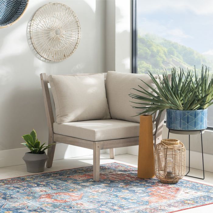 Fauteuil en coin Teagon pour la terrasse à l’extérieur - beige naturel