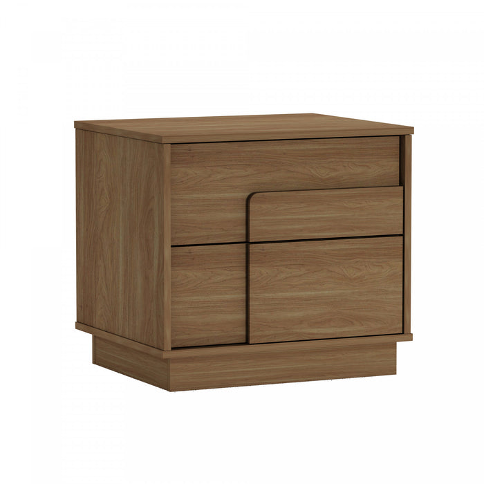 Table de nuit Horizon Modern 56 cm en erable (2 tiroirs) – Lot de 2