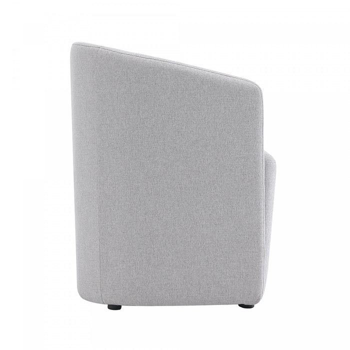 Fauteuil contemporain moderne Hearth en tissu gris clair