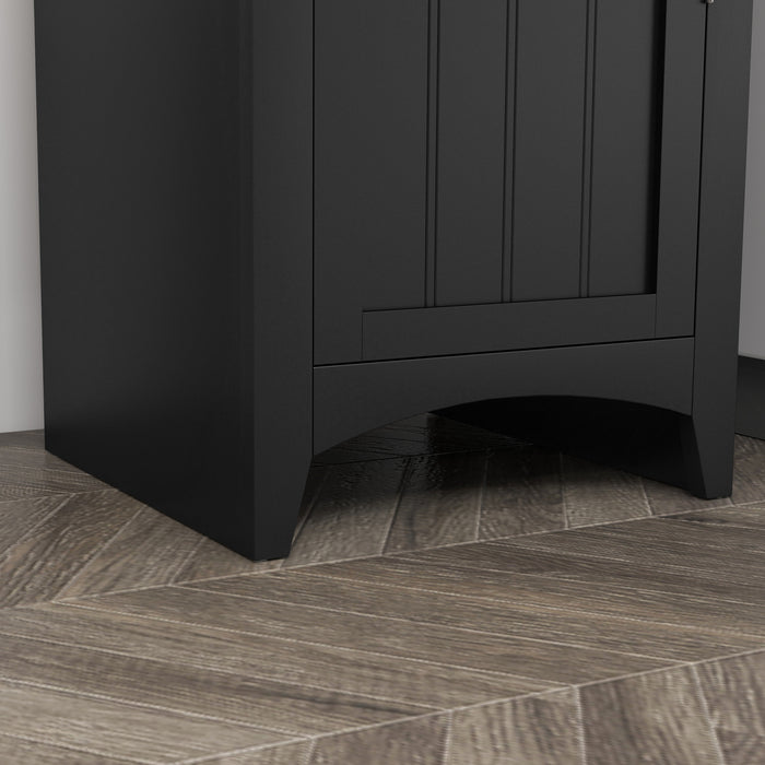 HOMCOM Armoire de garde-manger de cuisine avec tablettes reglables