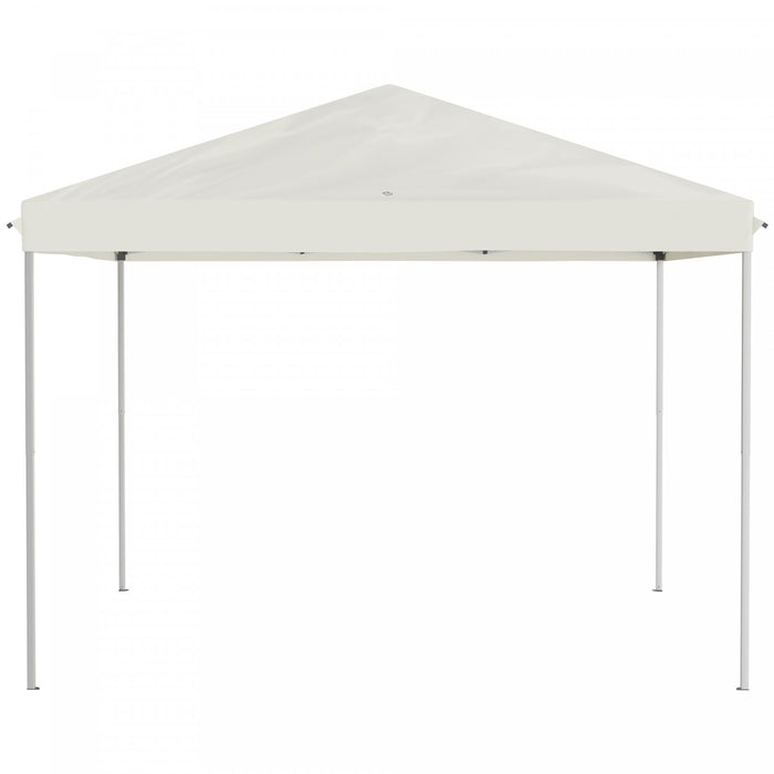 Outsunny 10' X 10' Tente Gazebo Avec Filet Amovible En Maille Laterale, Sac De Transport Pour Jardin Patio, Beige