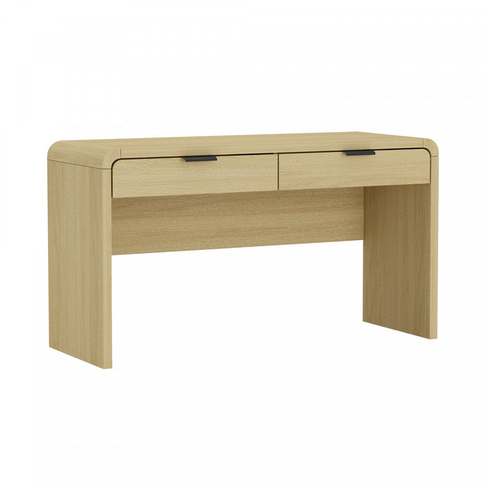 Bureau moderne Grace 54\" en chene naturel (2 tiroirs)