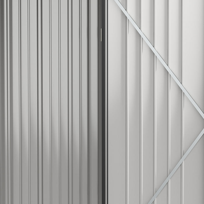 Outsunny 5'x3' Abri De Jardin Exterieur En Acier Avec Porte Simple Gris