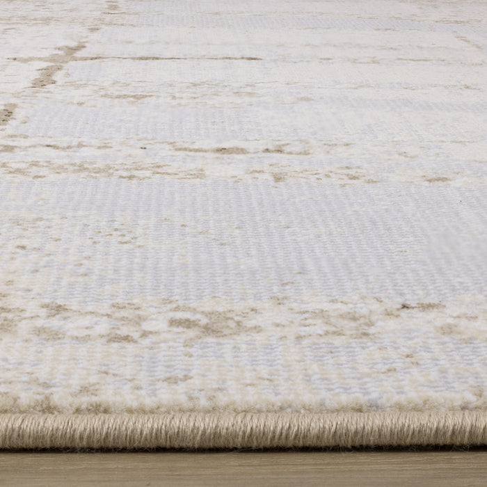 Carpette Isabelle crème à aspect vieilli - 5 pi 3 po x 7 pi 7 po