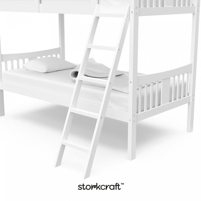 Lit superpose Storkcraft Caribou simple sur simple – Blanc