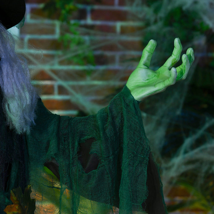 Homcom Sorciere De Decoration D'halloween 72\", Active Par Le Son