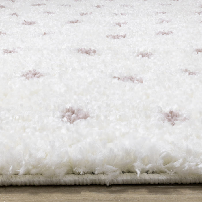 Carpette douce Taylor à motif de pois - 7 pi 10 po x 10 pi 6 po