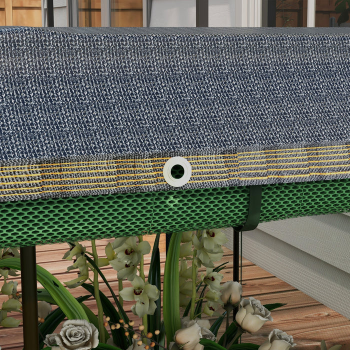 Outsunny Lit De Jardin Sureleve Galvanise Avec Cage De Culture Et Toile