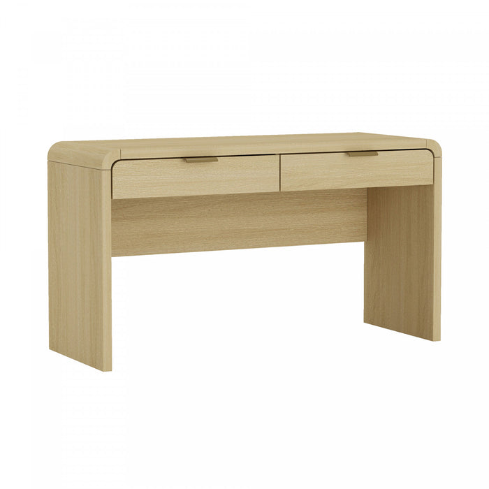 Bureau moderne Grace 54\" en chene naturel (2 tiroirs)