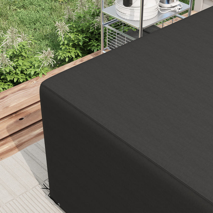 Outsunny Housse Pour Meubles De Patio Exterieur, Impermeable, Noir