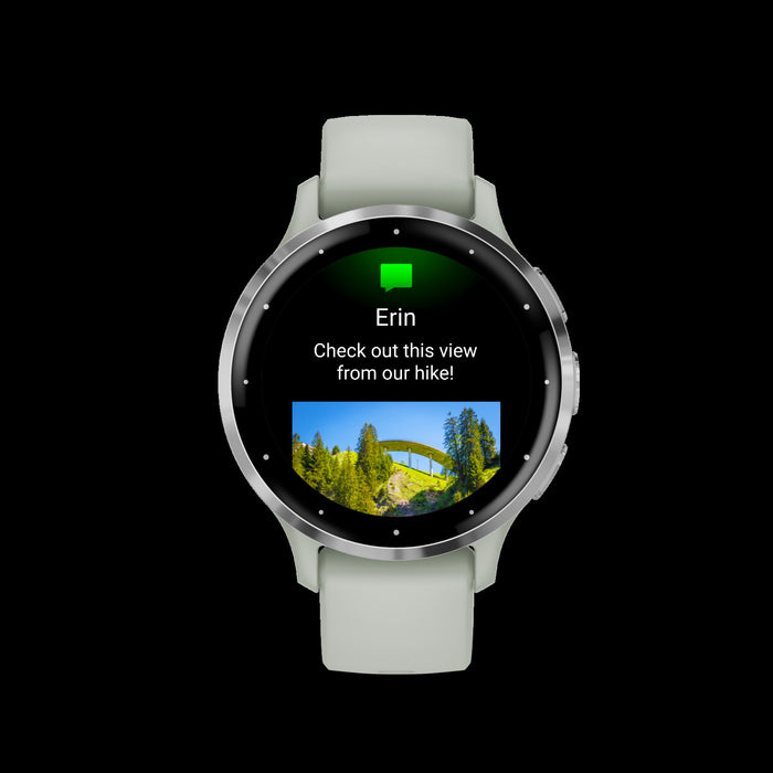 Garmin Venu® 3s Montre Gps Intelligente - Suivi De Sante Avec 14 Jours D'autonomie, 41 Mm - Boitier Gris Sauge