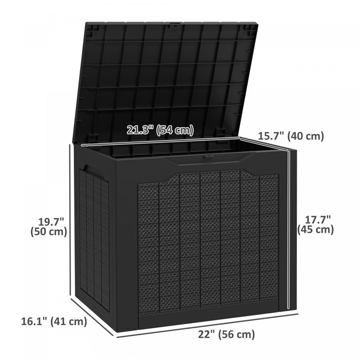 Outsunny Coffre De Terrasse, Coffre De Patio Etanche Et Resistant Aux Uv