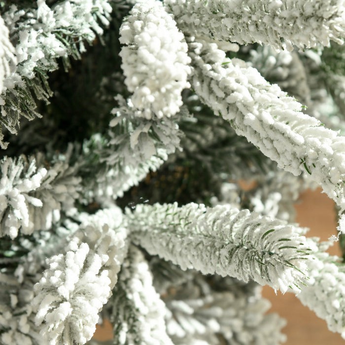 Homcom Arbre Artificiel Floque De Neige De 5 Pieds Avec 521 Pointes