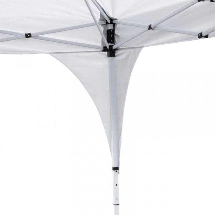Outsunny 10'x10' Auvent Avec Sac De Transport Toit A 2 Niveaux, Blanc